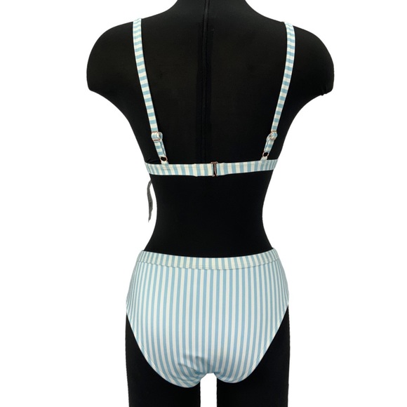 Pacsun L. A. Hearts Blue and White Stripped Bikini C1 - Picture 11 of 12